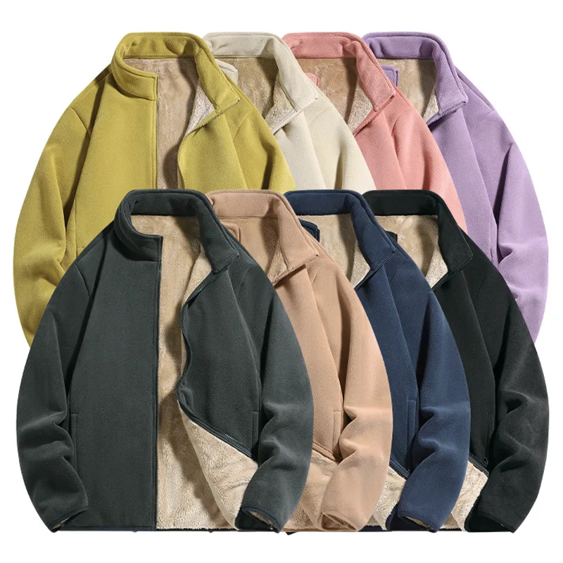 

2025 Новый продукт, зимняя мужская толстая теплая куртка, высококачественное пальто унисекс из овечьего флиса, зимняя модная мужская зимняя куртка