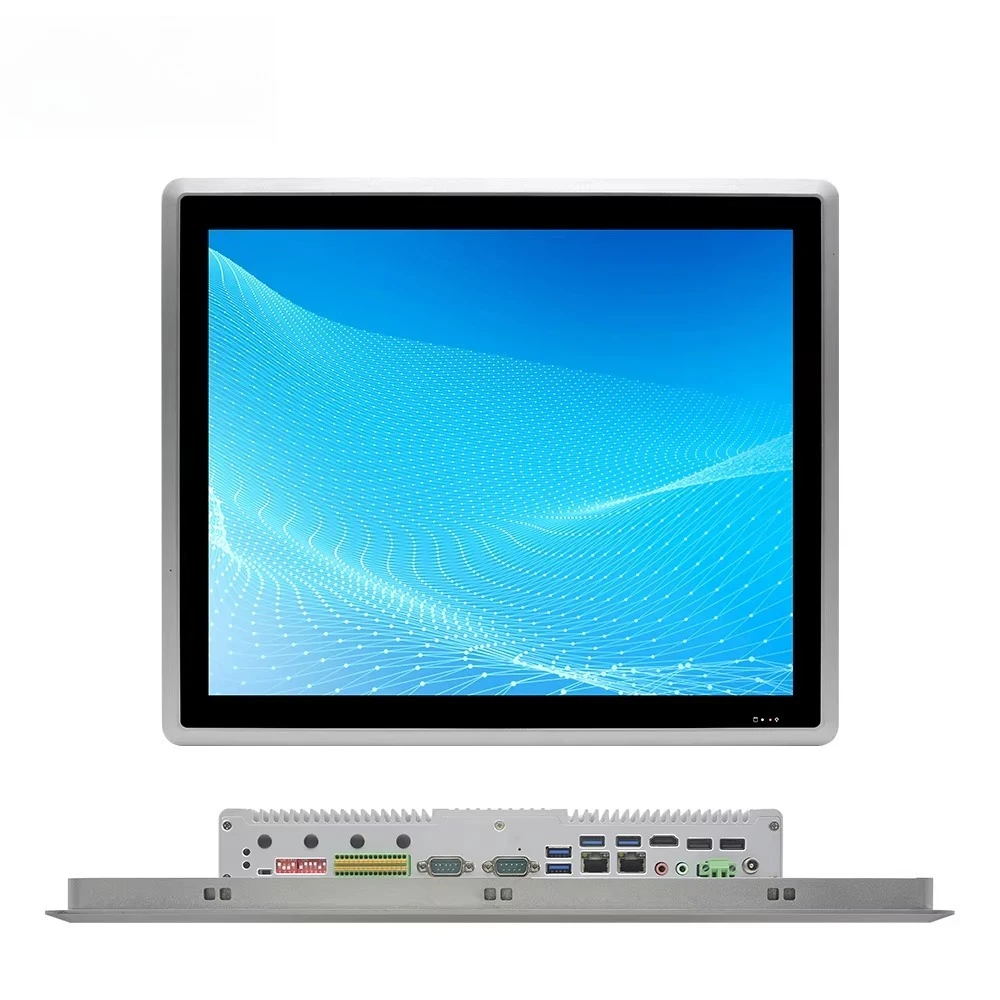 J6412 19 Inch IP65 Front Waterproof Panel PC 1280x1024 Dual LAN 4 COM Capacitive Touch Embedded Industrial Touch Panel Pc
