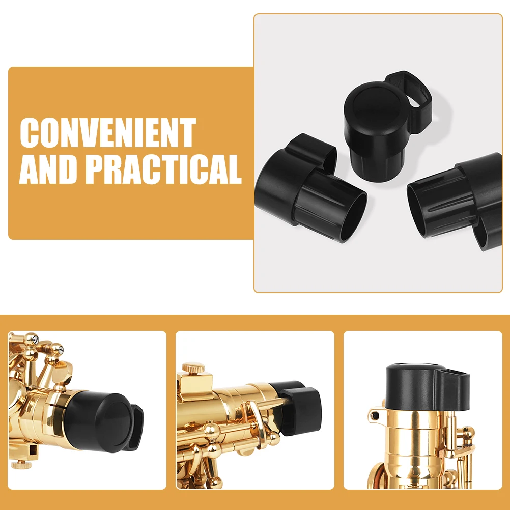 

3pcs Saxophone Cap Plug Durable ABS Material Alto Tenor End Neck Parts Accessories Dustproof Protection Musical Instrument