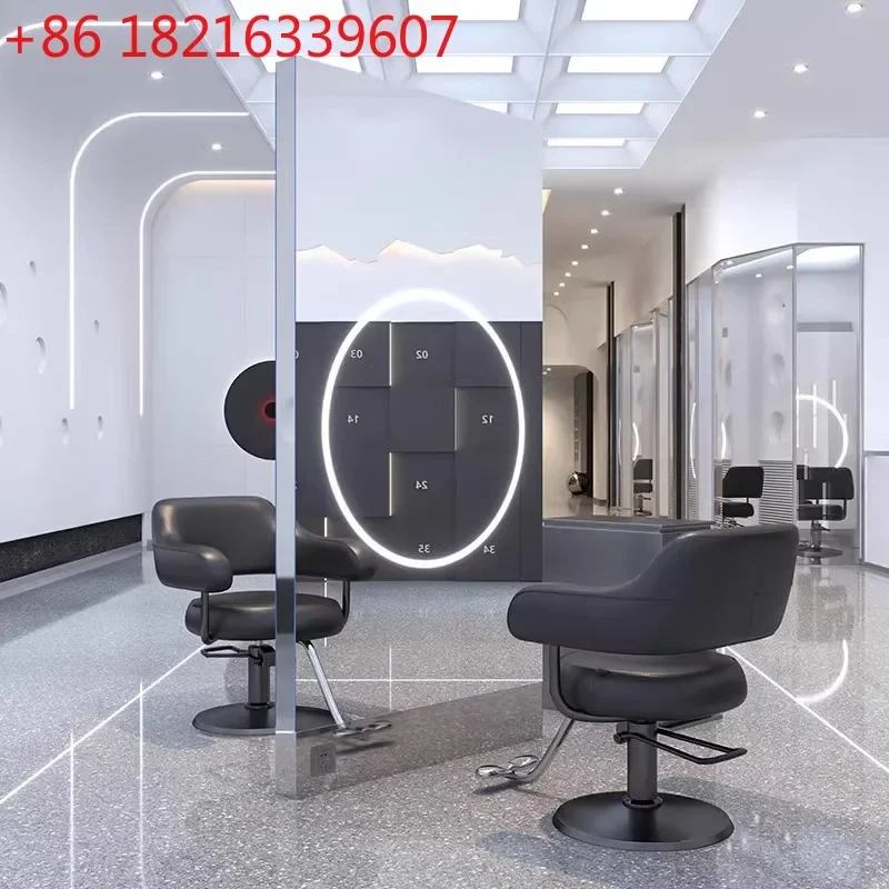 Barbershop mirror single and double-sided perm dyeing trendy style with light floor hair cutting mirror