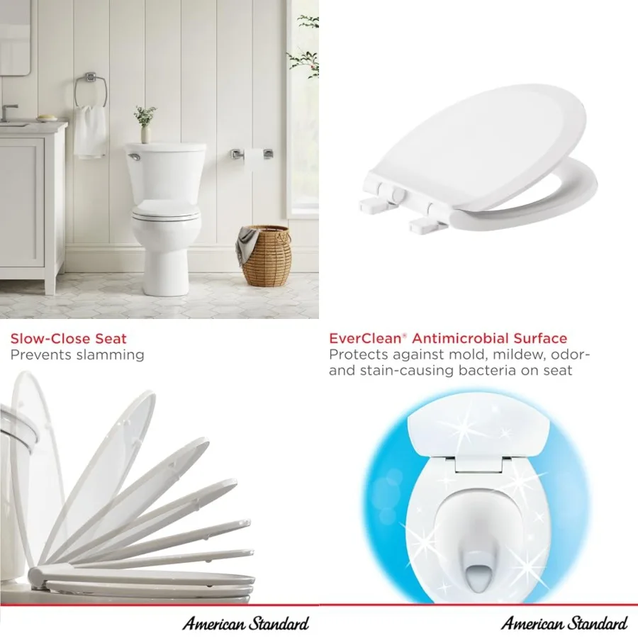 

5503B00B.020 Transitional Slow-Close Round Front Toilet Seat, White