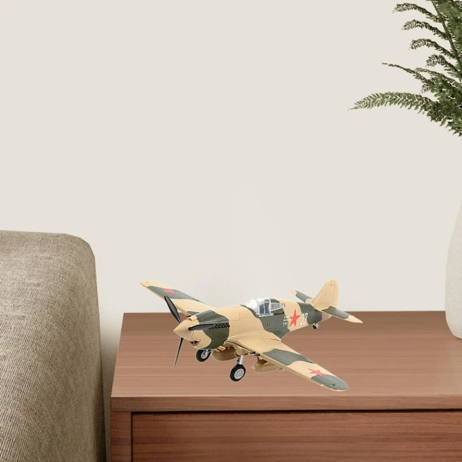 

DIY 1/48 Fighter Model Kit Biplane Fighter Model Aviation Commemorate Kids Toy