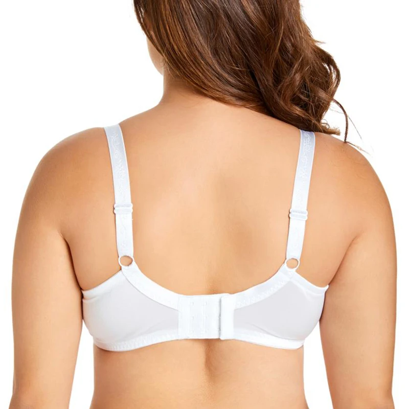 Sutiã de Minimizador Underwire sem forro para mulheres, cobertura total, sem acolchoamento, plus size, 36, 38, 40, 42, 44, DD, E, F, G, H, I