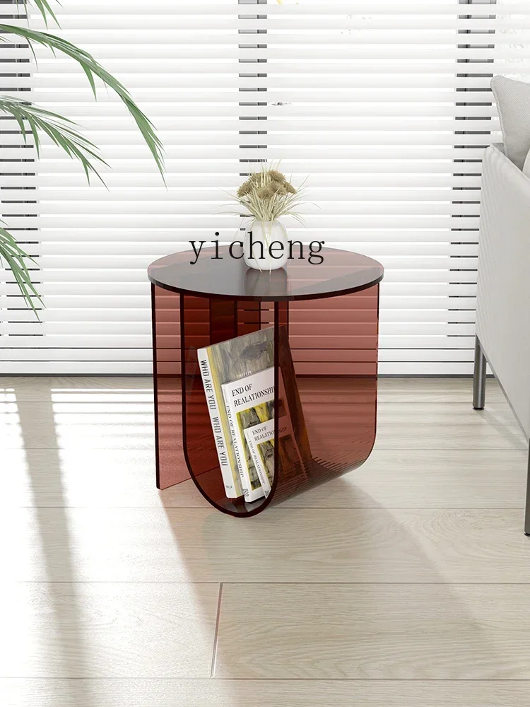

U5.13 acrylic side table living room sofa coffee table small apartment simple bedside table