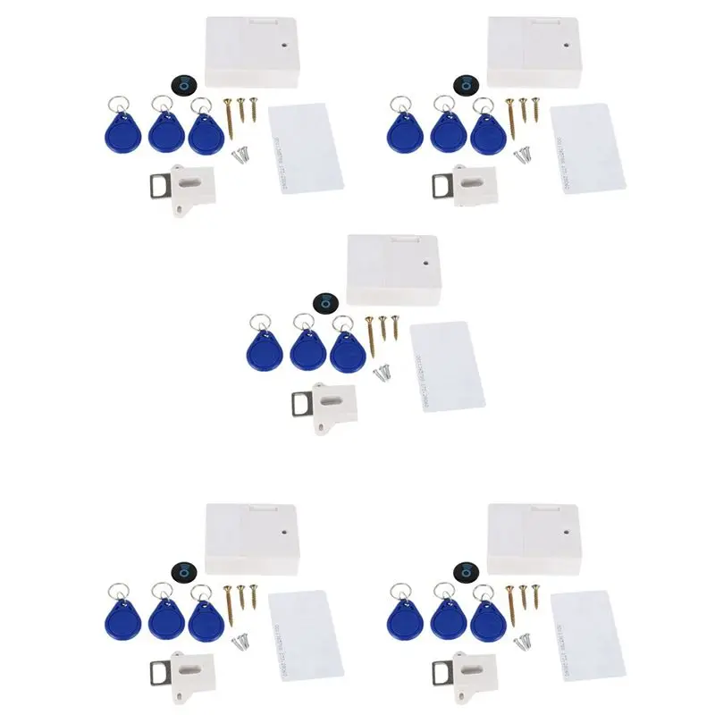 

ABZZ-5X Digital Cabinet Intelligent Electronic Locks Invisible Sensor EMID IC Card Drawer For Wardrobe Furniture Hardware B