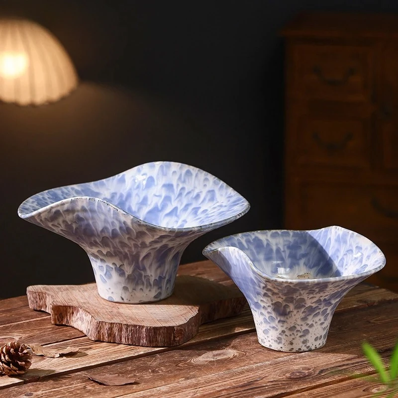 Creative Painted Ceramic Vase Ikebana Flower Pots Table Decoration Flowers Arrangement Floral Vases Room Aesthetic Decor
