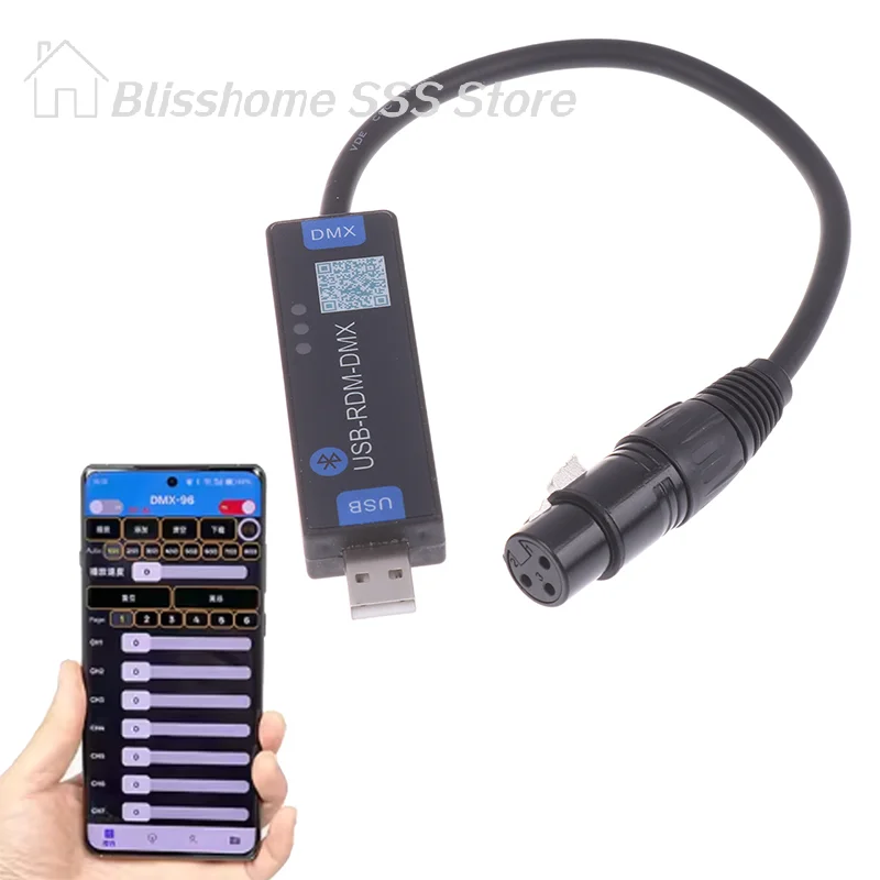 【S】USB-RMD-DMX Mobile App DMX Dialer Stage Light Wireless Bluetooth DMX Controller Tool Only Supports Android Devices