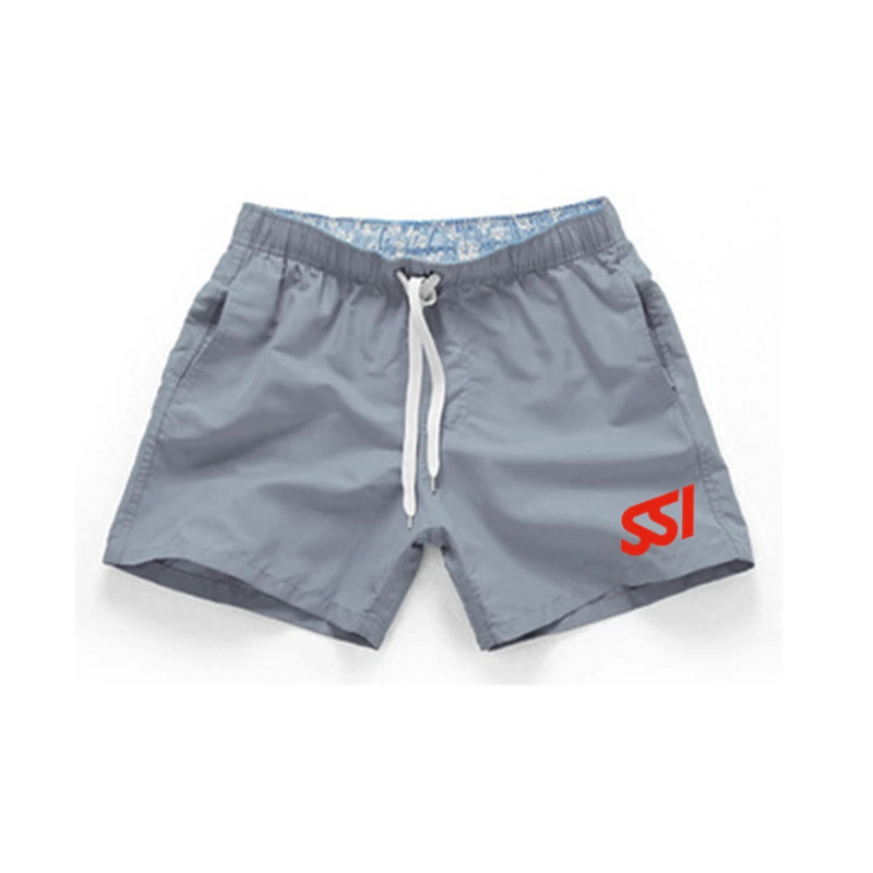 New Scuba Schools International Logo SSI Print Summer Men Casual Shorts Mens Solid Color Popular Shorts Unisex Customizable Logo