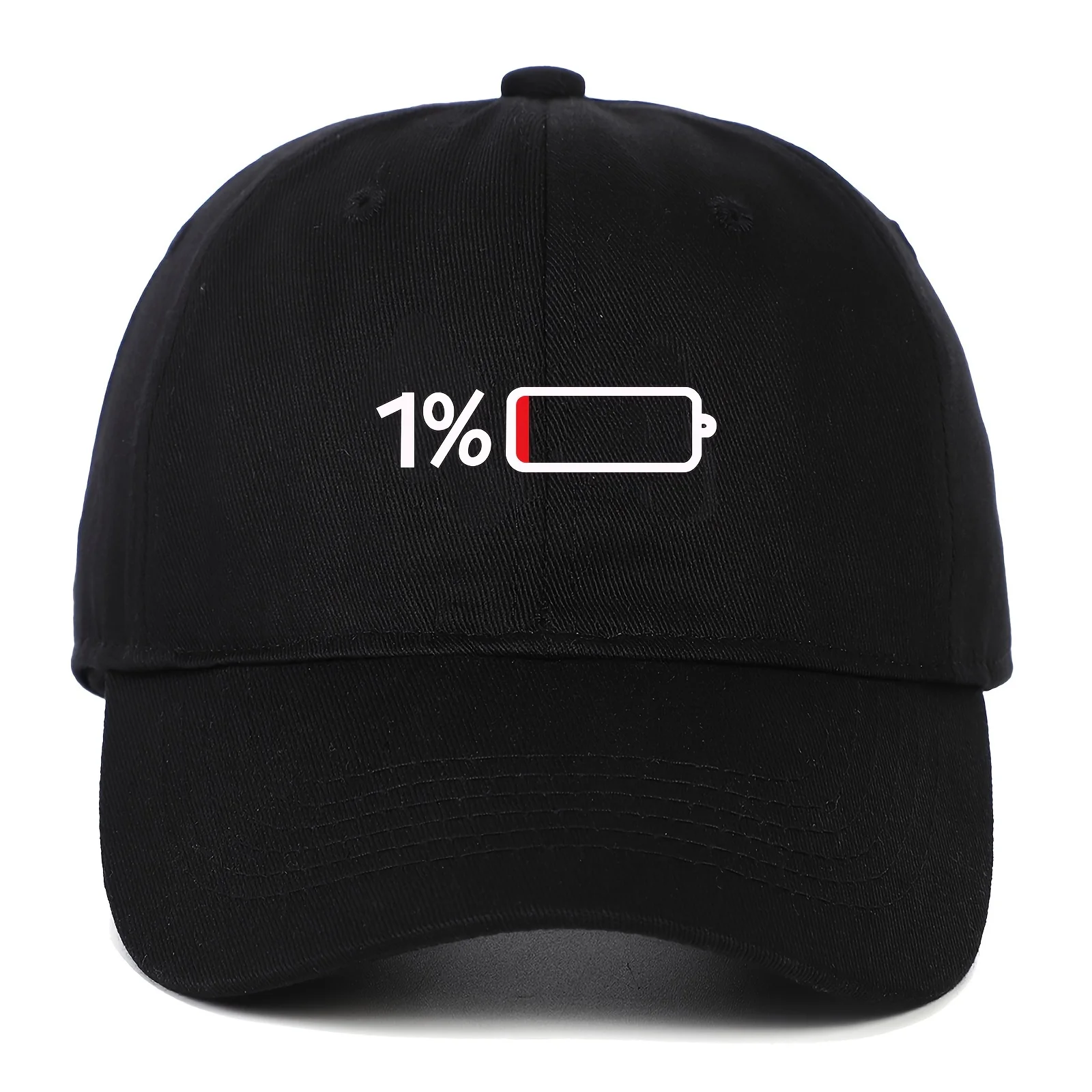 1 % batteriebetriebene Baseballkappe, klassische Entenschnabelkappe, Papa-Mütze, Damen- und Herrenmütze, lässig, trendig, sechsteilige Mütze aus reiner Baumwolle