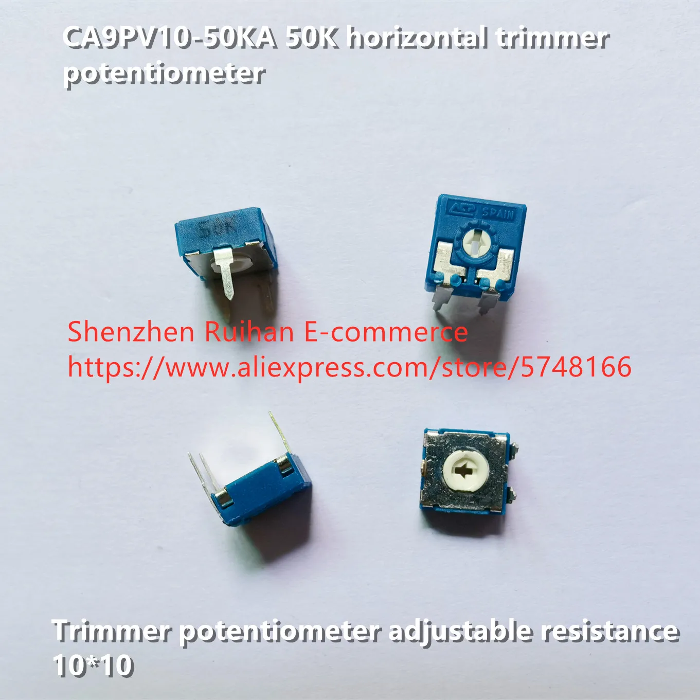 Original new 100% CA9PV10-50KA 50K horizontal trimmer potentiometer adjustable resistance 10*10 (SWITCH)