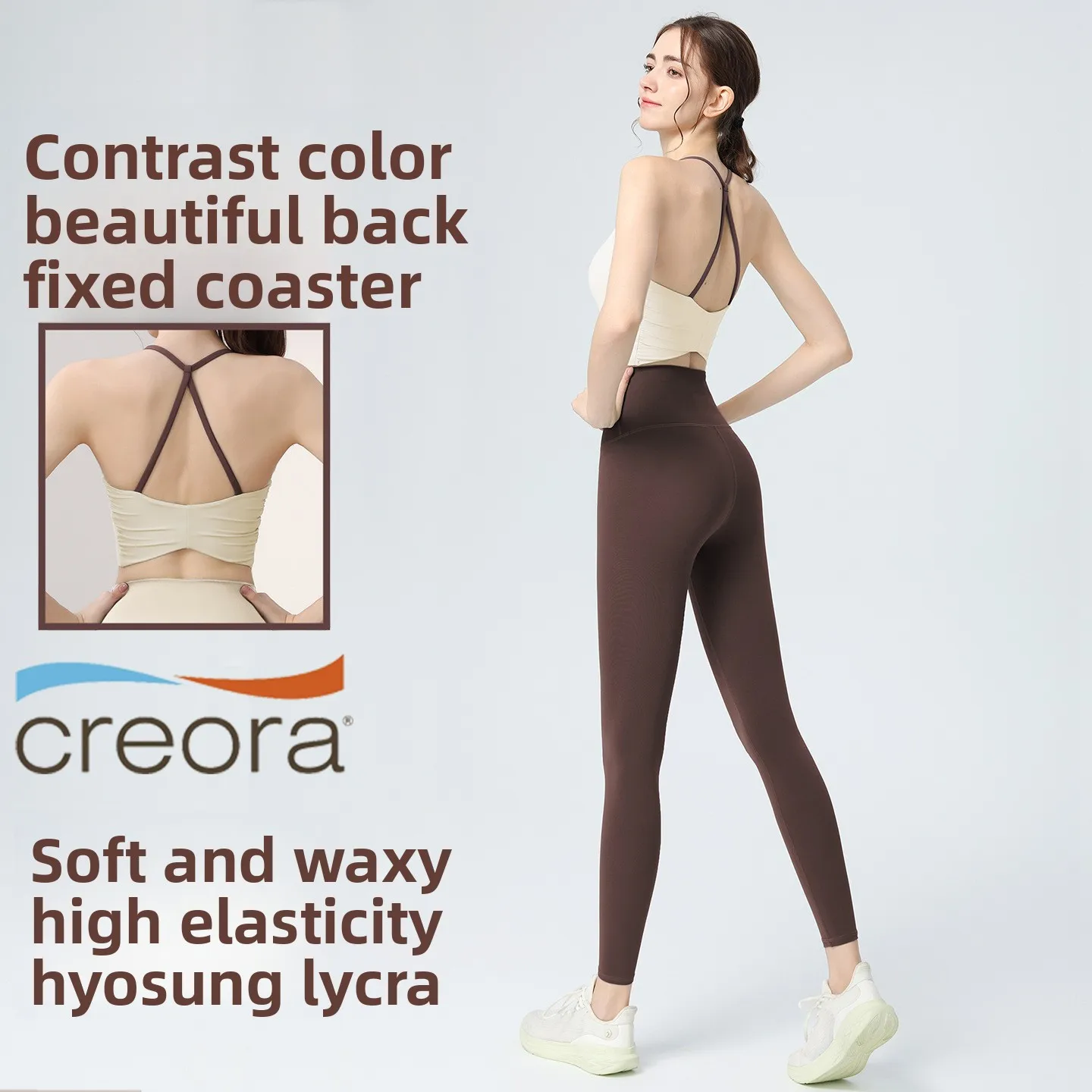Summer New 2 Piece Yoga Clothes Women's Tracksuit Athletic Cross Back Nylon Yoga Top Women Sports Bra Leggings Pilates Fitness