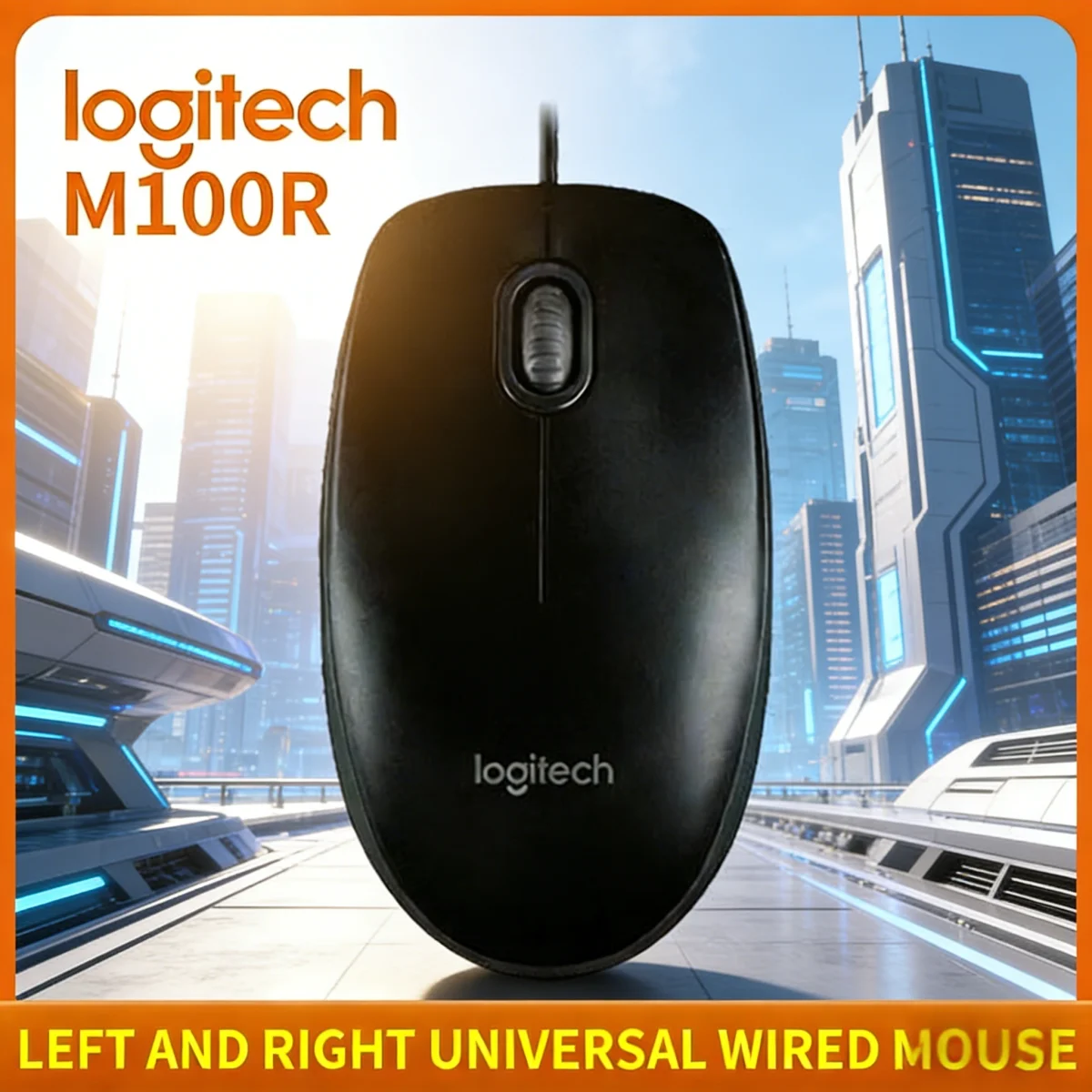 

Logitech M100R+MK120 wired optical mouse, ergonomically designed,high precision,suitable for PCs,laptops,offices,and home use