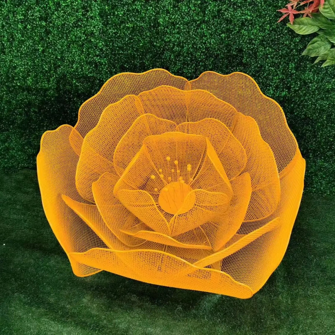 High Quality Large Outdoor Stainless Steel Rose Sculpture High Quality Gift Welding Technology