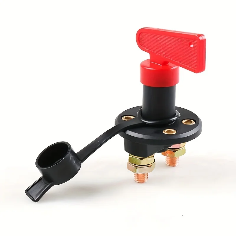 300A High-Current Copper Disconnect Isolator - Car Battery Switch with Easy Installation 12V-24V Removable Key for Enhance