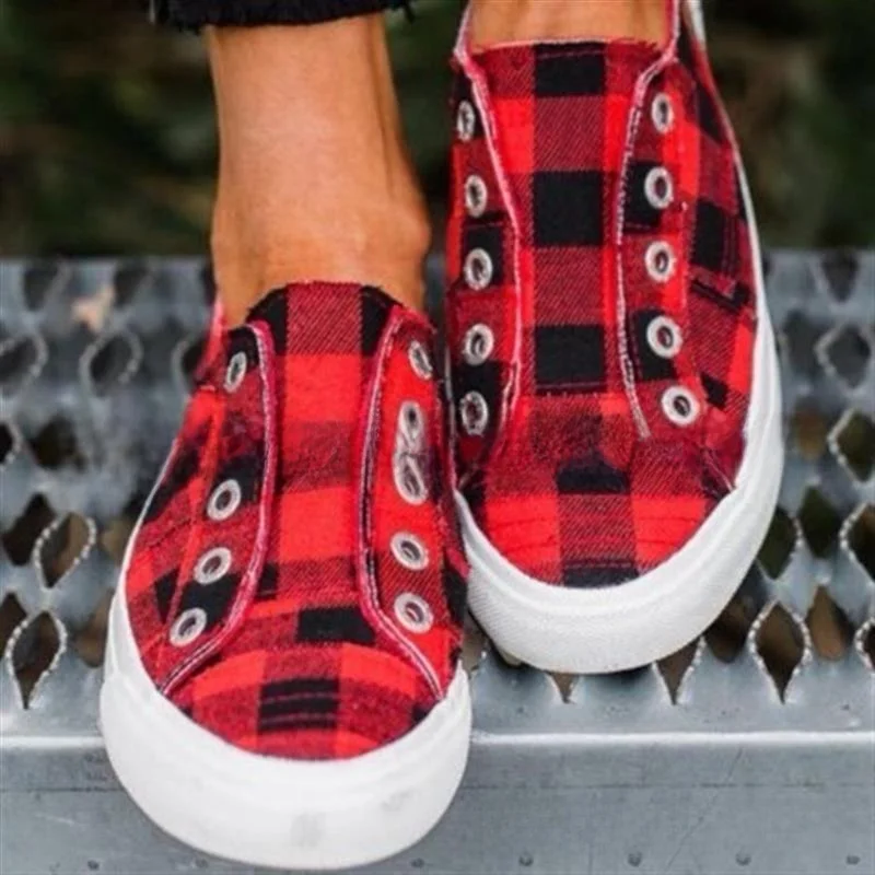 

2020 Large Size Ladies Canvas oes Flat Bot Casual Plaid Cross-Border Sle Spring Summer Autumn Winter High Top Sneakers