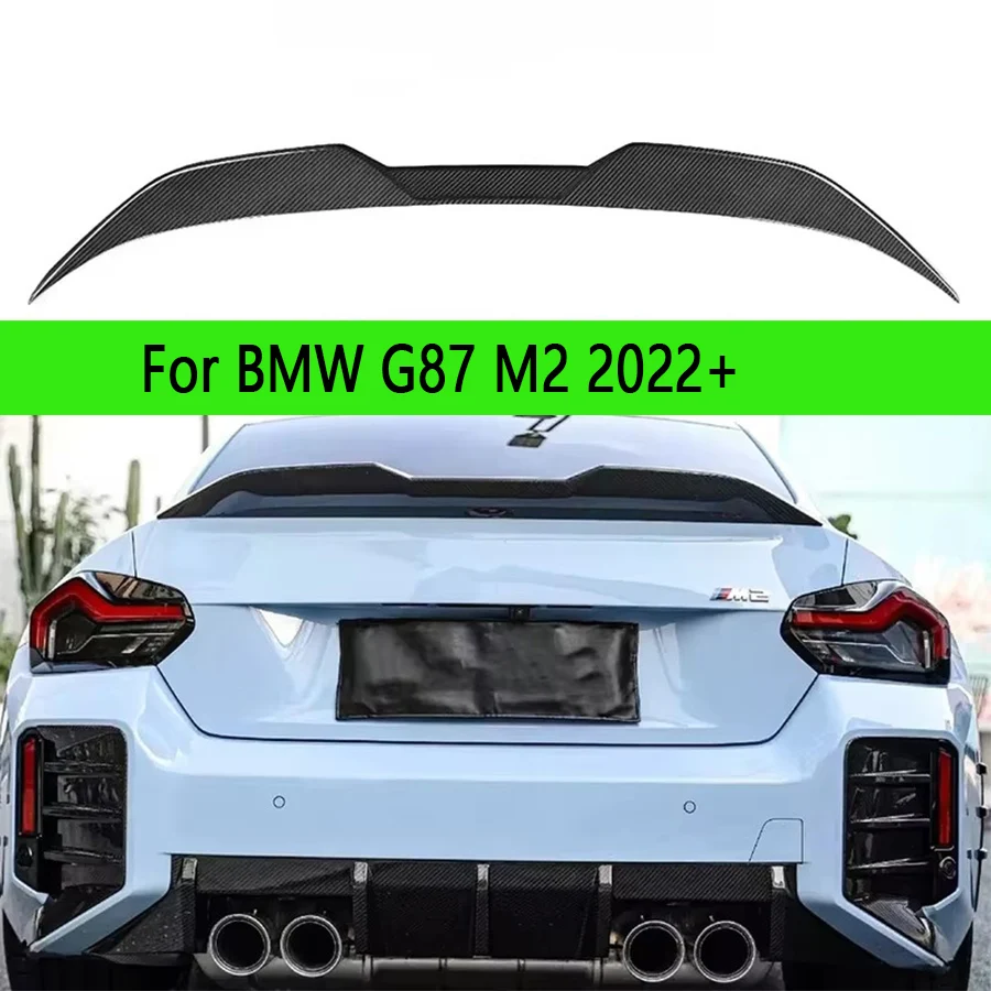 

For BMW 2 Series G42 M2 G87 M240 Carbon Fiber Tail fins Rear Trunk Spoiler Guide Wing Rear Wing Car Trunk Diverter Auto Parts