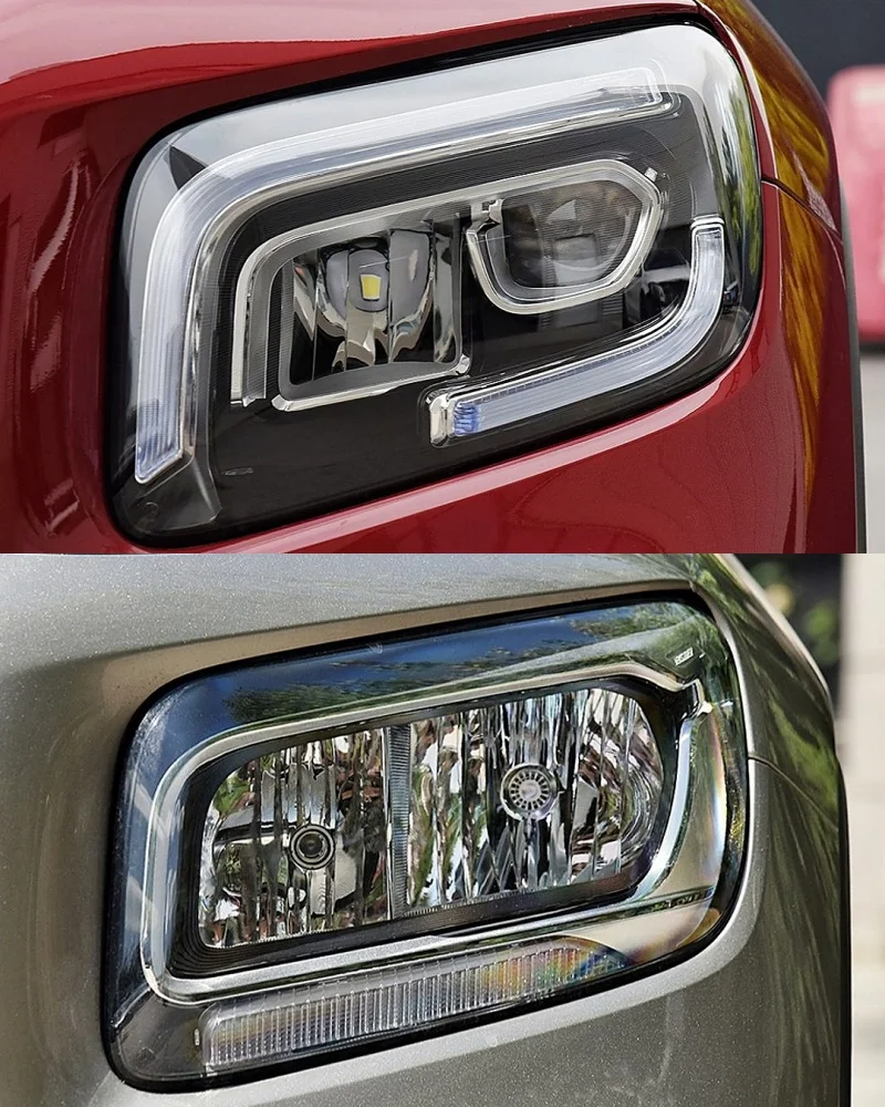 لمرسيدس بنز GLB 2020 2021 2022 2023 GLB200 GLB250 GLB247 ملحقات السيارات الجبهة كشافات عدسة استبدال غطاء قذيفة السيارات #2