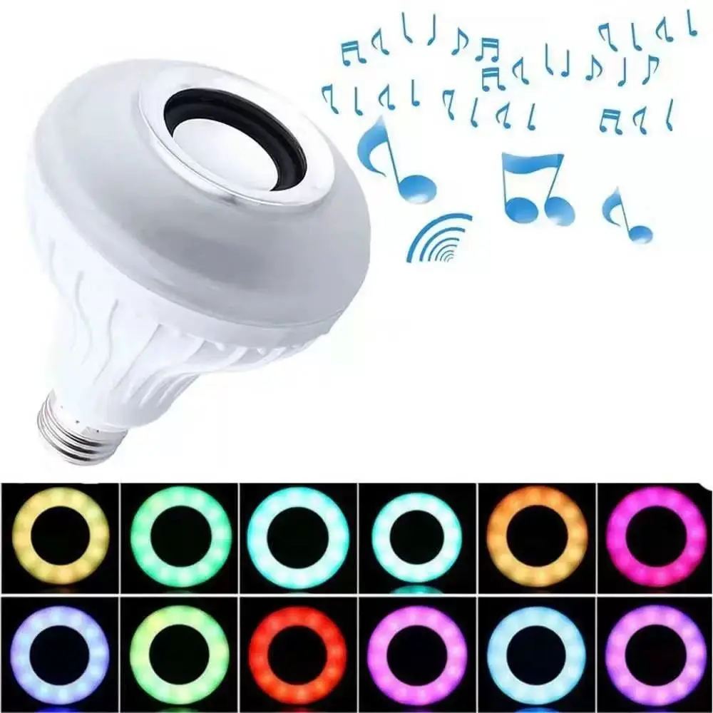 Remote Control LED Music Bulbs Wireless RGB Smart Bluetooth Speaker Smart Emergency Light Colorful Musical Light