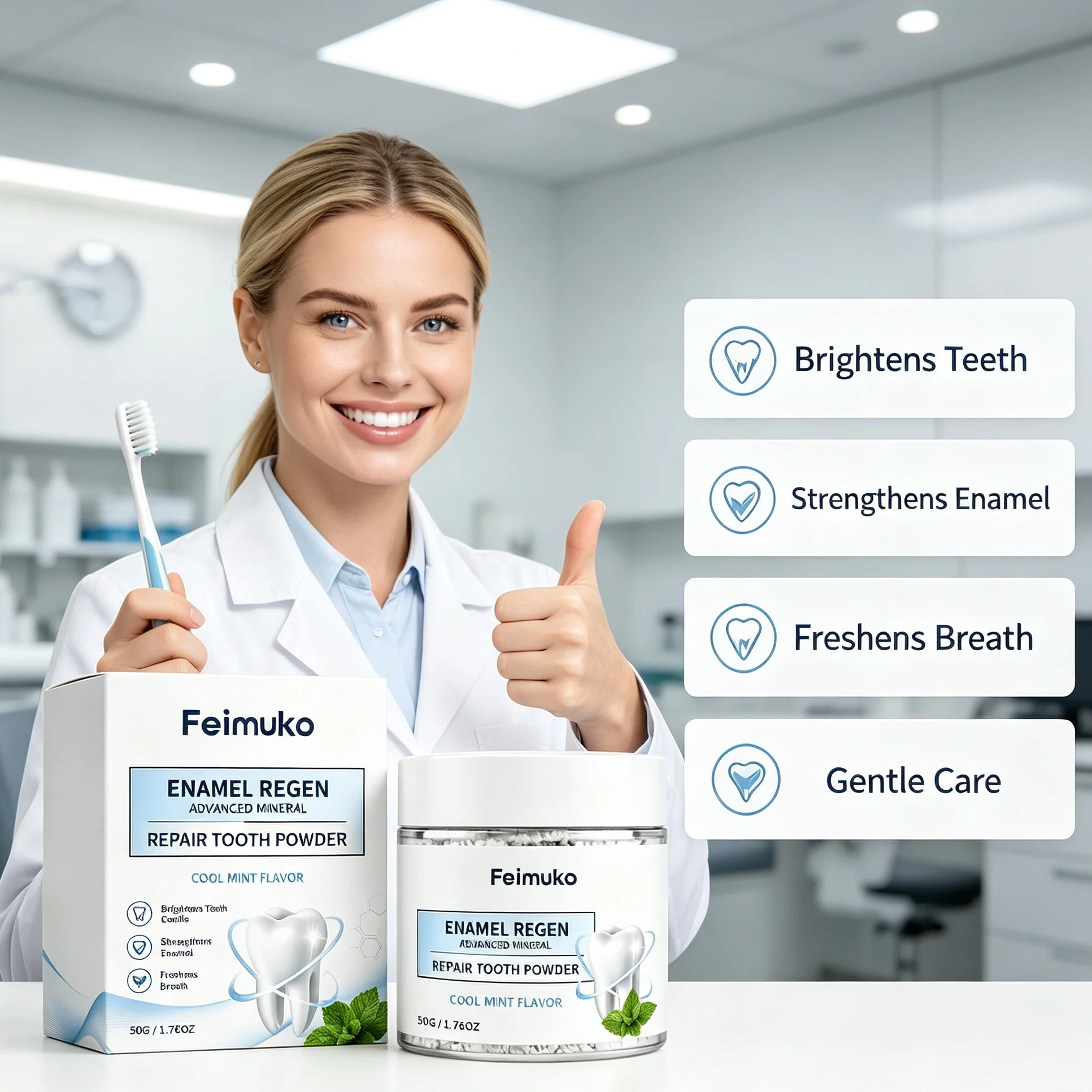 Remineralizing Mineral Tooth Powder Teeth Restoration Enamel Protection Remove Yellow Stain Plaque Fresh Breath Oral Care Powder