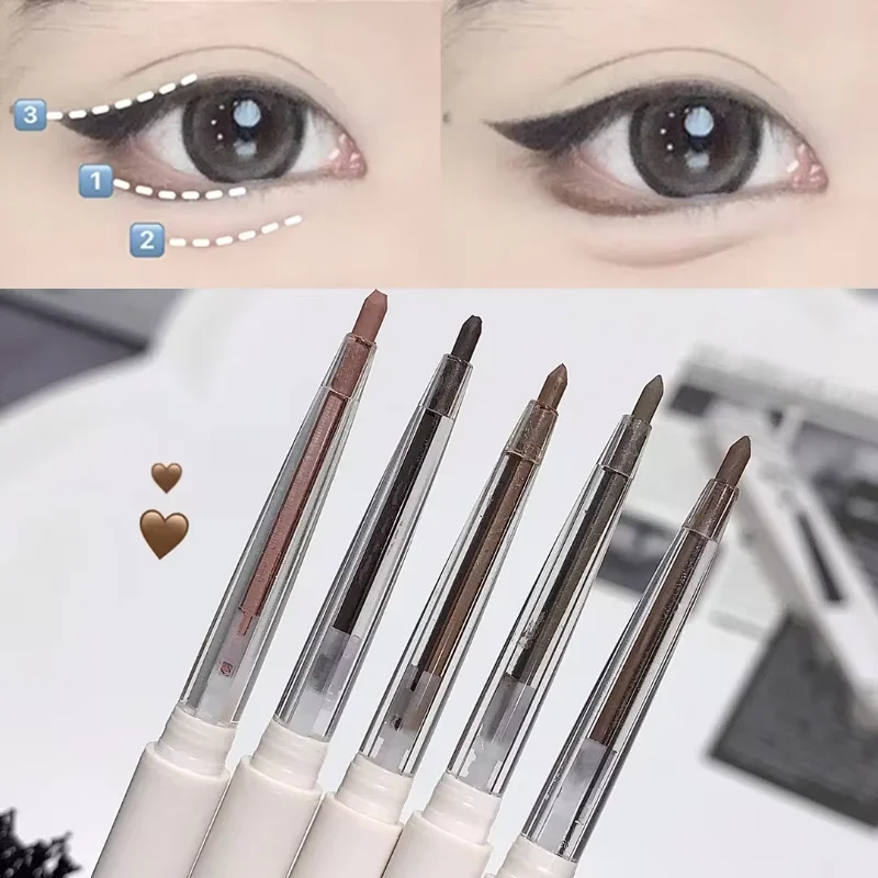 Penna Gel per Eyeliner con baco da seta sdraiato opaco impermeabile non fiorito matita per Eyeliner ad asciugatura rapida tè marrone ombretto penna trucco