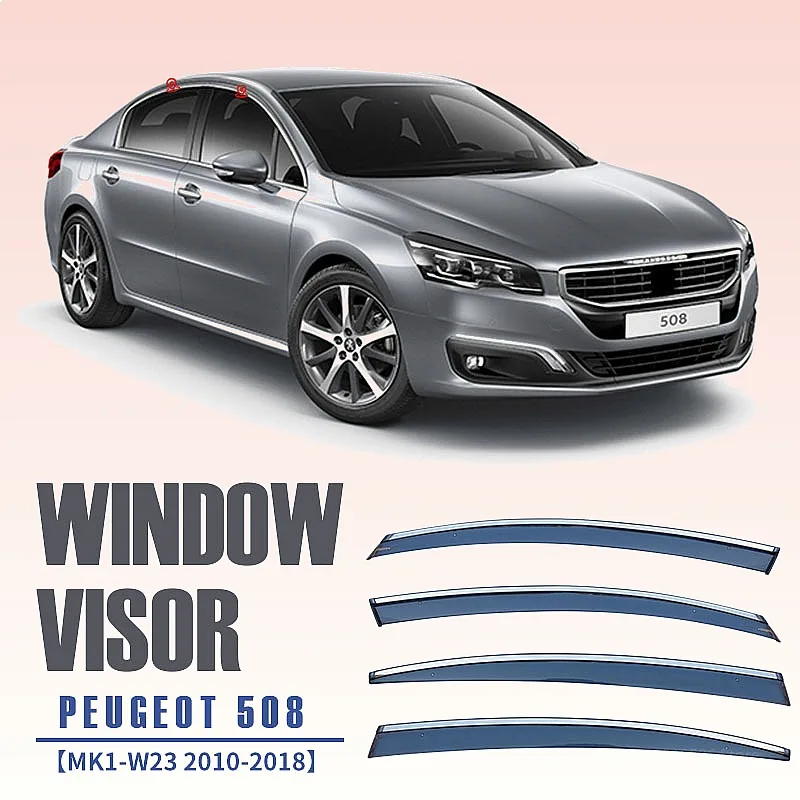 

For PEUGEOT 508 2010-2019 Car Window Visor Rain Sun Shade Side Windshield Awning Auto Accessories