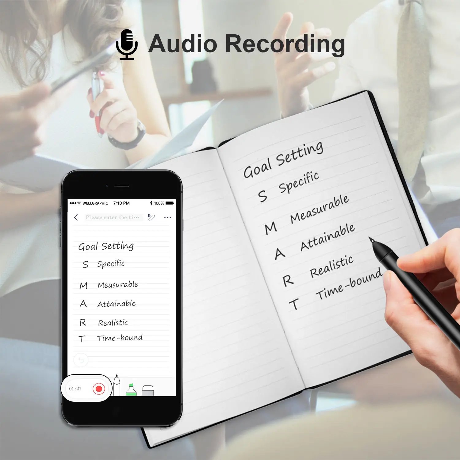 A5 Digital Notebook Set with Smart Writing Digital Pen Pad Handwriting Notebook