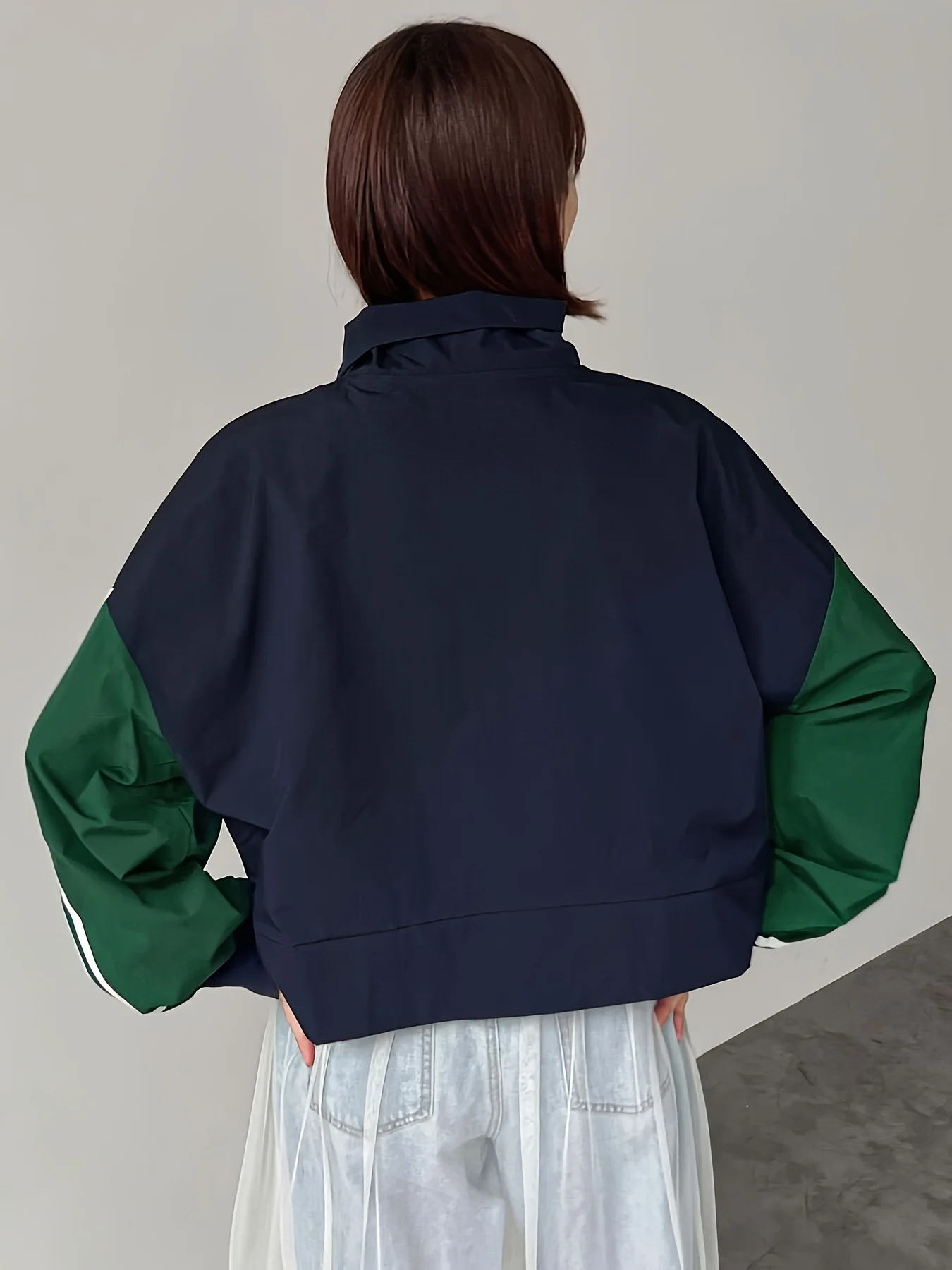 Women's Fashion Tops, Stylish Color-Block Cardigan Coat