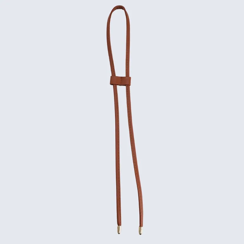 1Pcs PU Leather Drawstring Pull String Detachable Bucket Bag Strap Slide String Keeper Drawstring Backpack Accessories image 3
