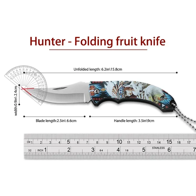 Folding Knife Outdoor Pocket Folding Knife Wilderness Camping Portable Stainless Steel Outdoor Fruit Knife