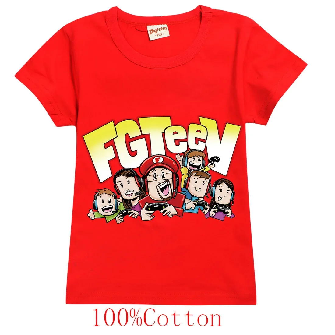 

Tees For Baby Boys Kids Casual Cartoon Tops Girls T-shirt New Fashion T Shirt Summer Short Sleeve O-neck Tshirt FGTEEV