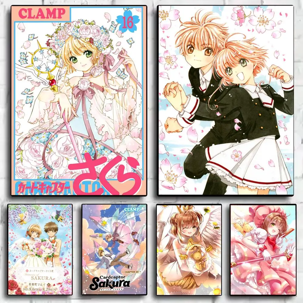 Anime Cardcaptor Sakura Poster Decorative Wall Art Stickers Mural Photo Print for Home Living Room Hallway Decor