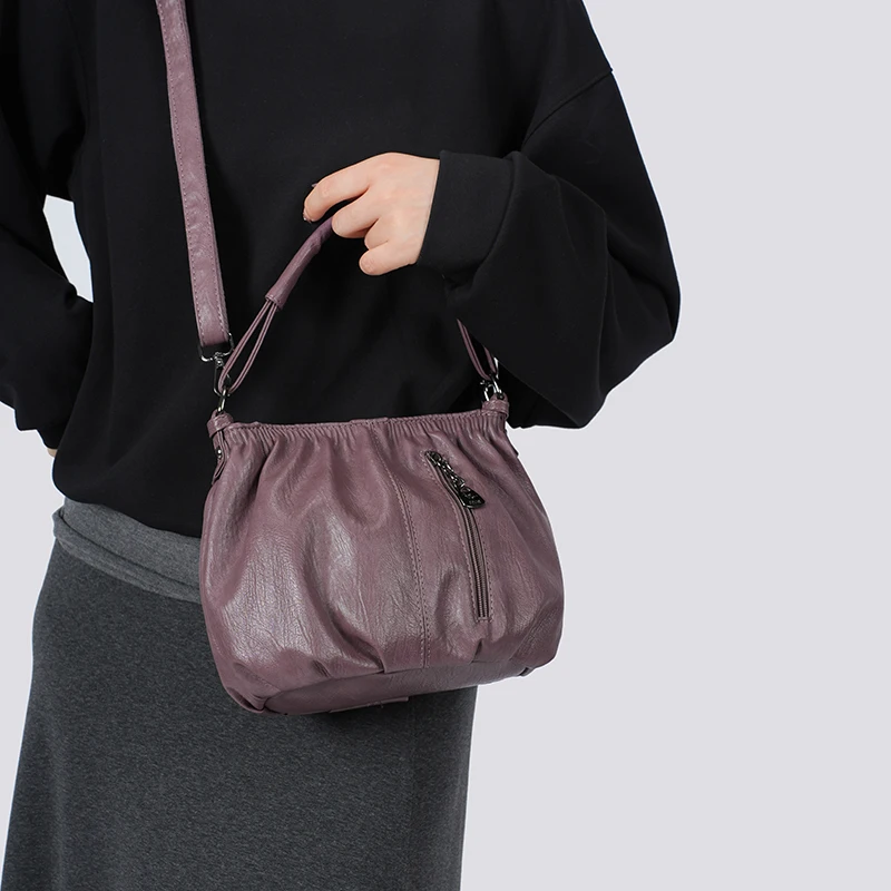 

Minimalist Chic Diaper Bag Women's Elegant Crossbody Handbag Luxury Designer Tote Vintage Leather With Square Satchel Design