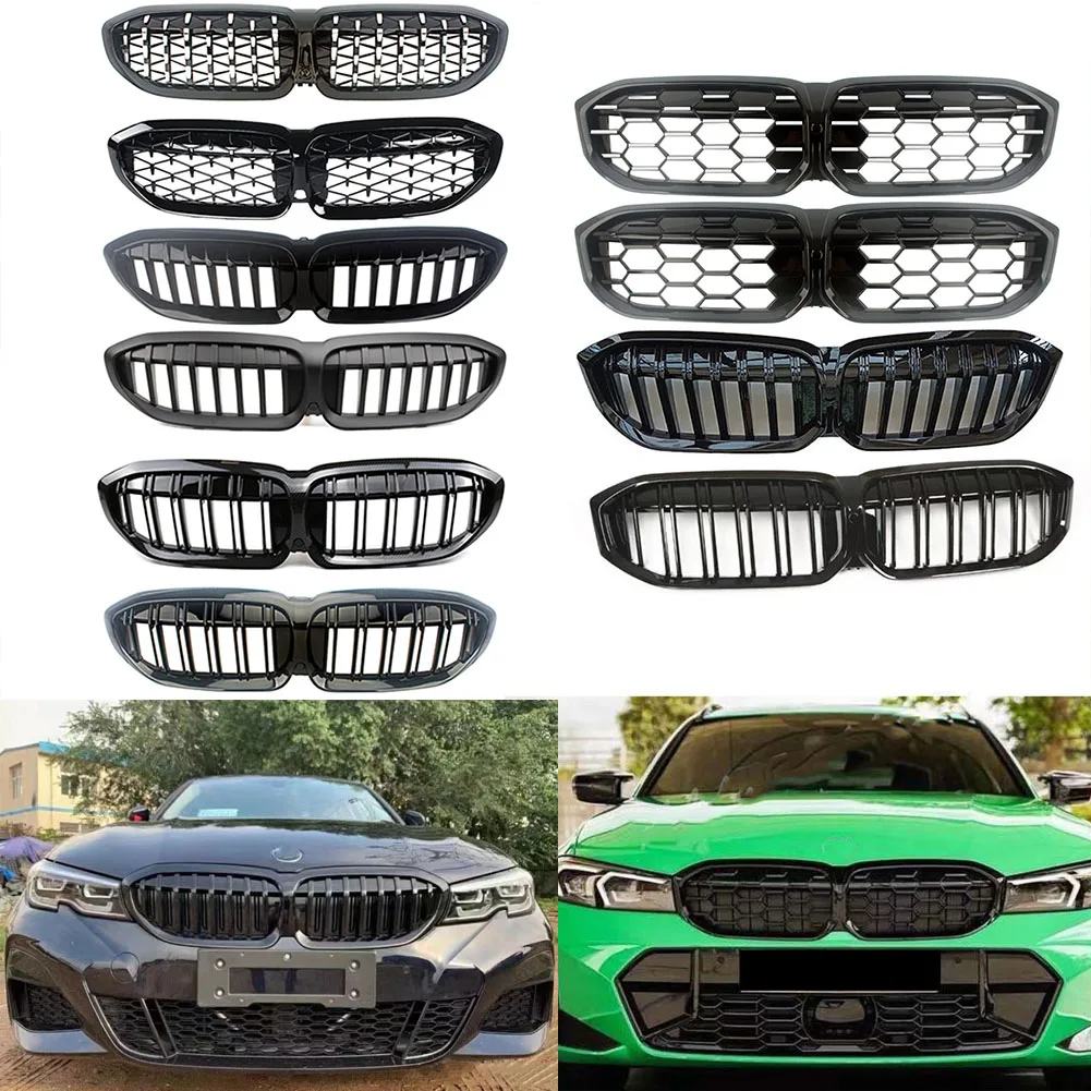 

Передняя решетка с алмазной решеткой для почек для BMW G20 330i M340i 2019-2022 2023-2026