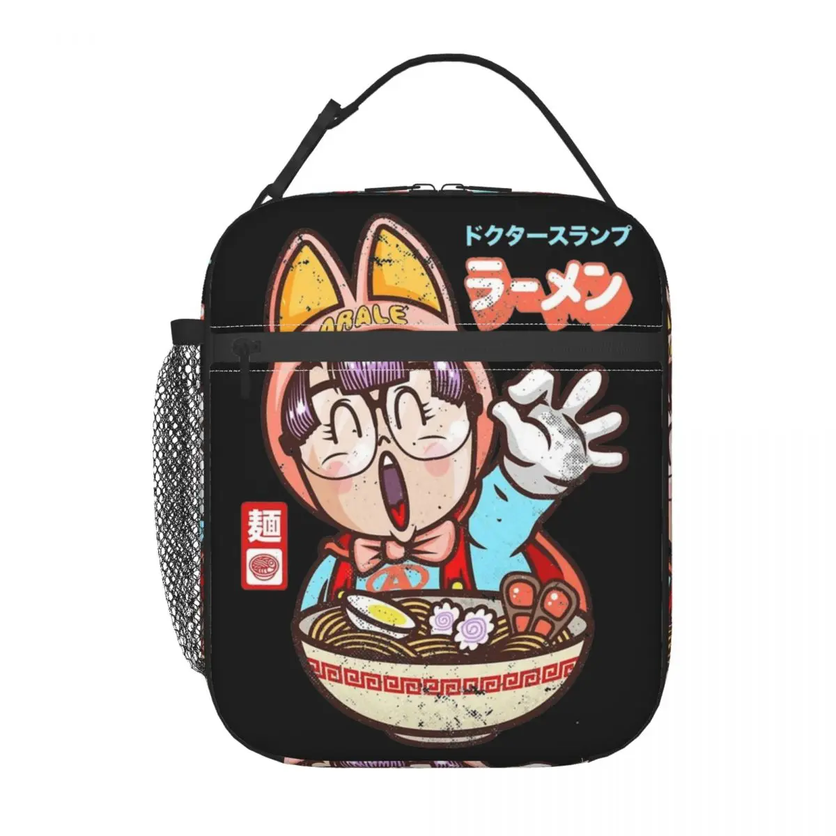 Arale Noodle Ramen Dr Slump borsa da pranzo isolata contenitore per pasti portatile borsa termica Tote Lunch Box Office Picnic Food Handbags