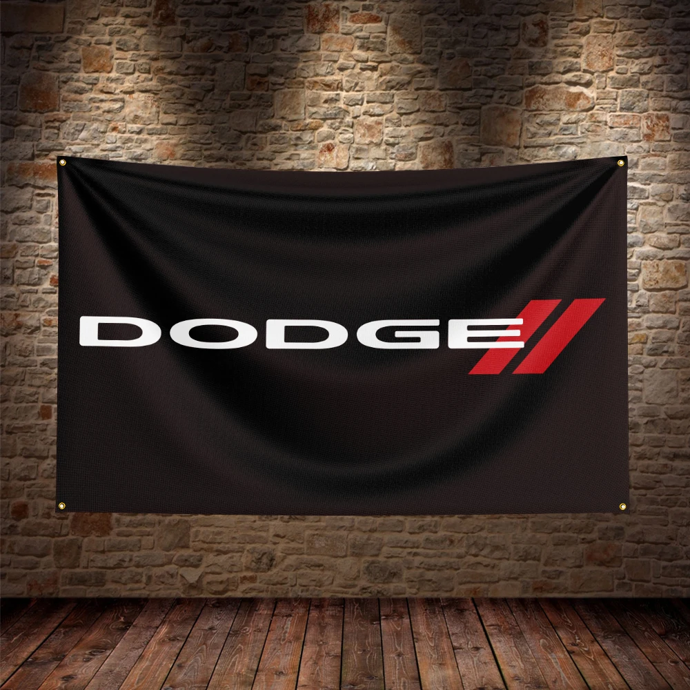 3X5Ft SRT Dodge Racing Car Flag Polyester Printed Car Banner For Decor