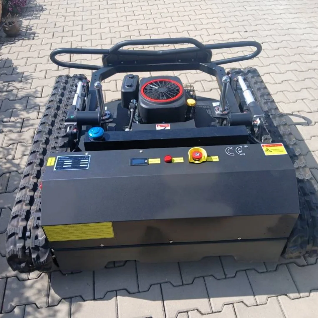 Customized Remote Control Lawn Mower Crawler Grass Cutter Heavy Duty Cordless All Terrain Compact Machine 1000mm Cutting Width