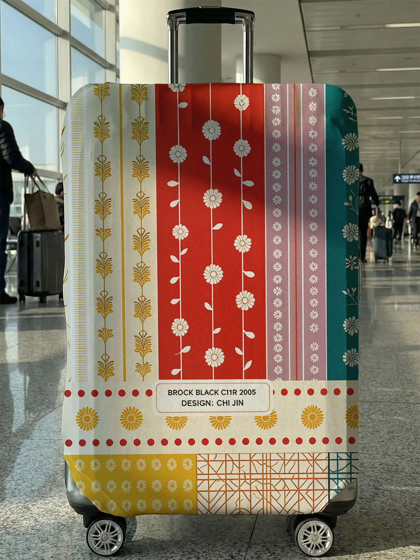 

Винтажный чехол для багажа с цветочным принтом в стиле пэчворк, подходит для чемоданов 18-32 дюймов, чехол для ручки чемодана, дорожные аксессуары