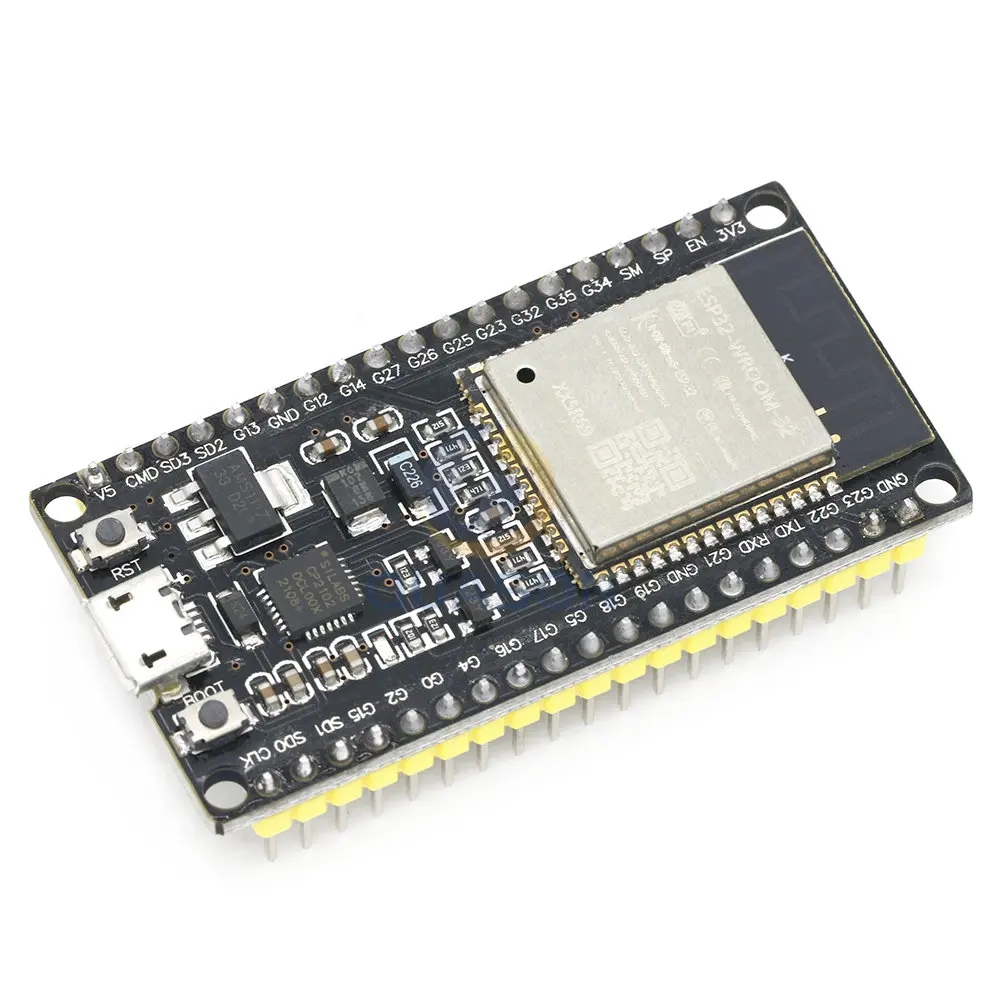 ESP32 Wroom ESP-WROOM-32 WIFI Bluetooth Development Board Dual Core CPU CP2102 Ultra-Low Power ESP32S Micro USB forArduino