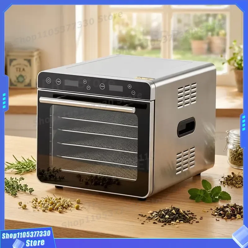 Stainless Steel Food Dehydrator with Digital Temperature Control for Herbal Tea Drying High Safety Level Tray Dryer Machine
