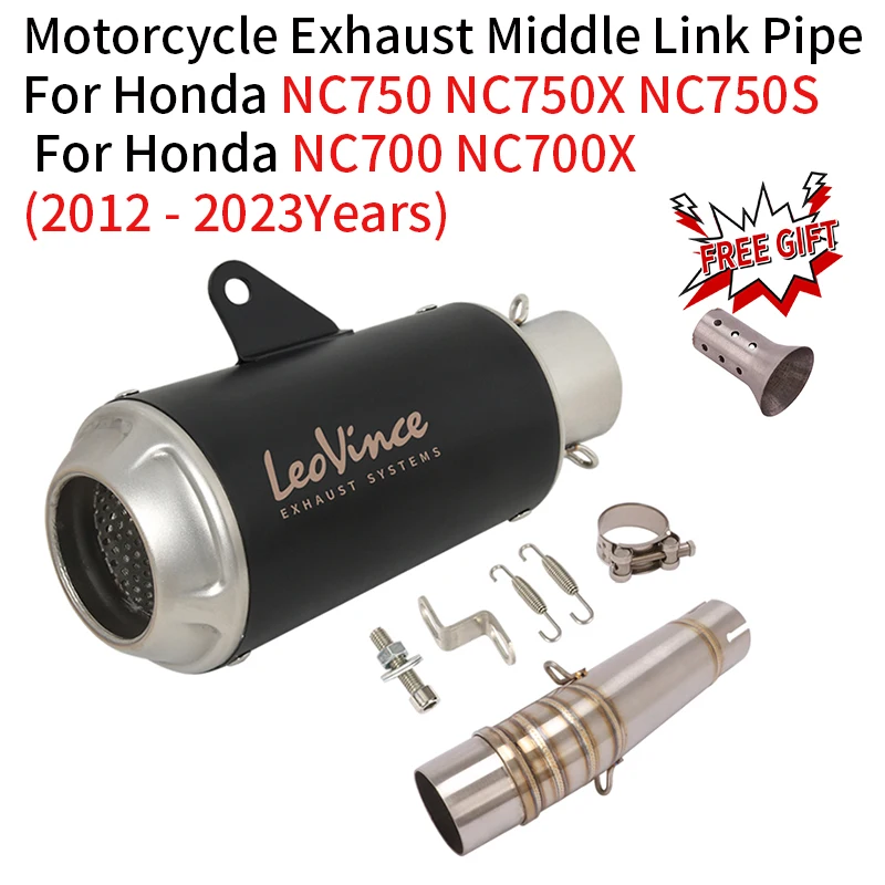 Pro Honda NC700 NC700X NC750 NC750X NC750S 2012 - 2023 leo vinci motocykl výfuk uniknout tlumič výfuku prostřední objímka dýmka uhlík DB ki