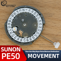 New Sunon Pe50 Movement Six-Pin Single Calendar 2/6/10 Small Seconds Multi-Function Quartz Machine Watch Accessories
