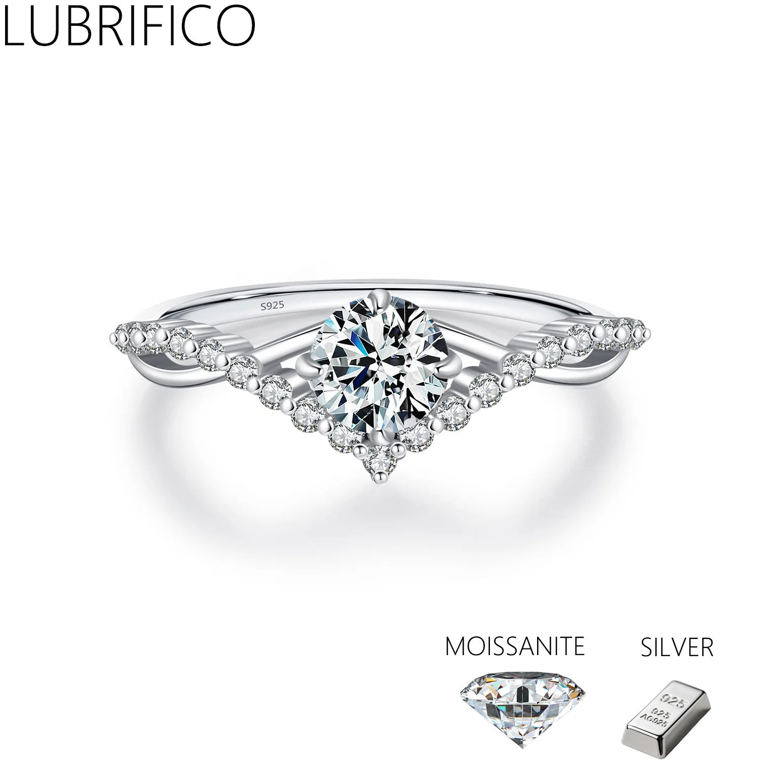 

Кольцо V-образной формы с муассанитом цвета D, 5 мм, стерлинговое серебро 925 пробы, лабораторный бриллиант, кольцо вечности, обручальные кольца для женщин