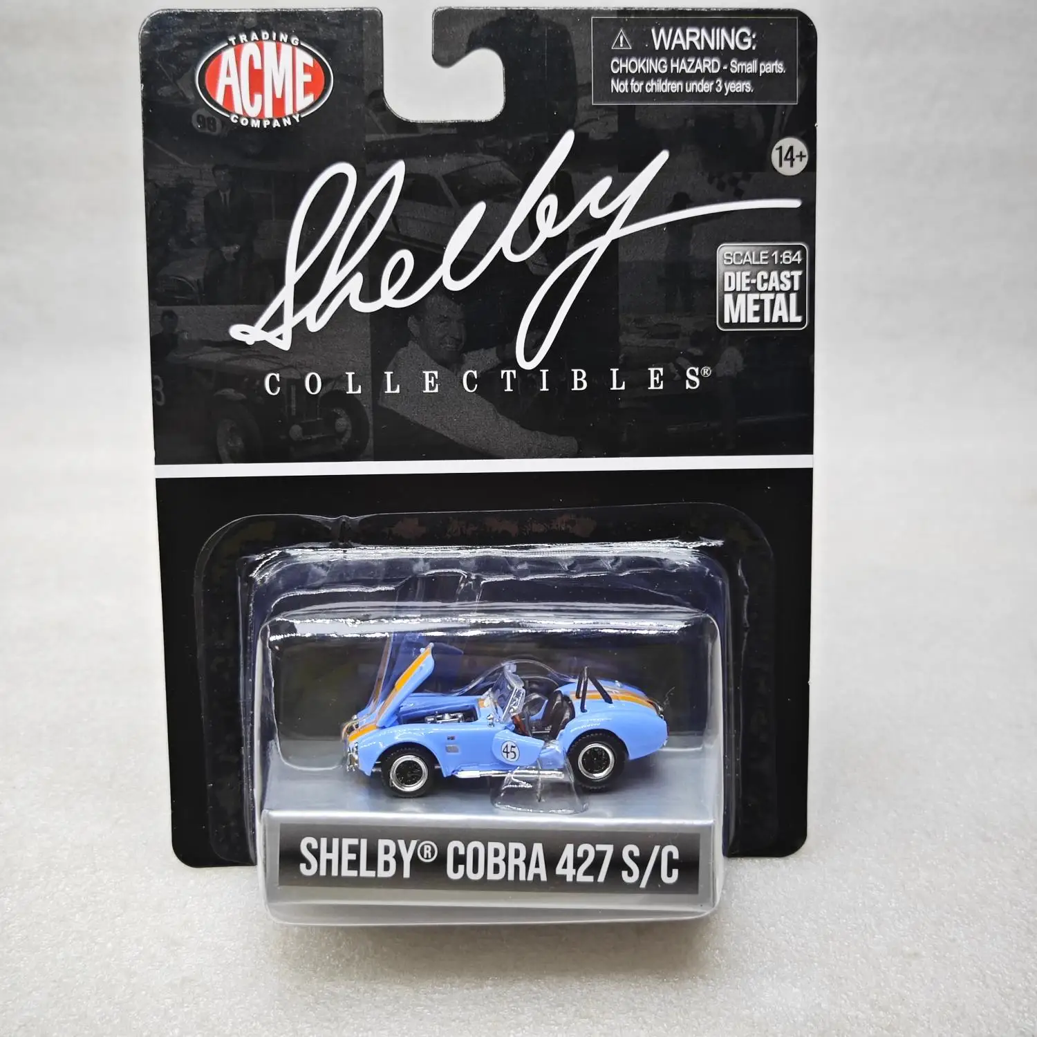1:64 SHELBY COBRA 427 S/C #45 High Simulation Alloy Car Model Collectible Toy Gift Souvenir Display Ornament