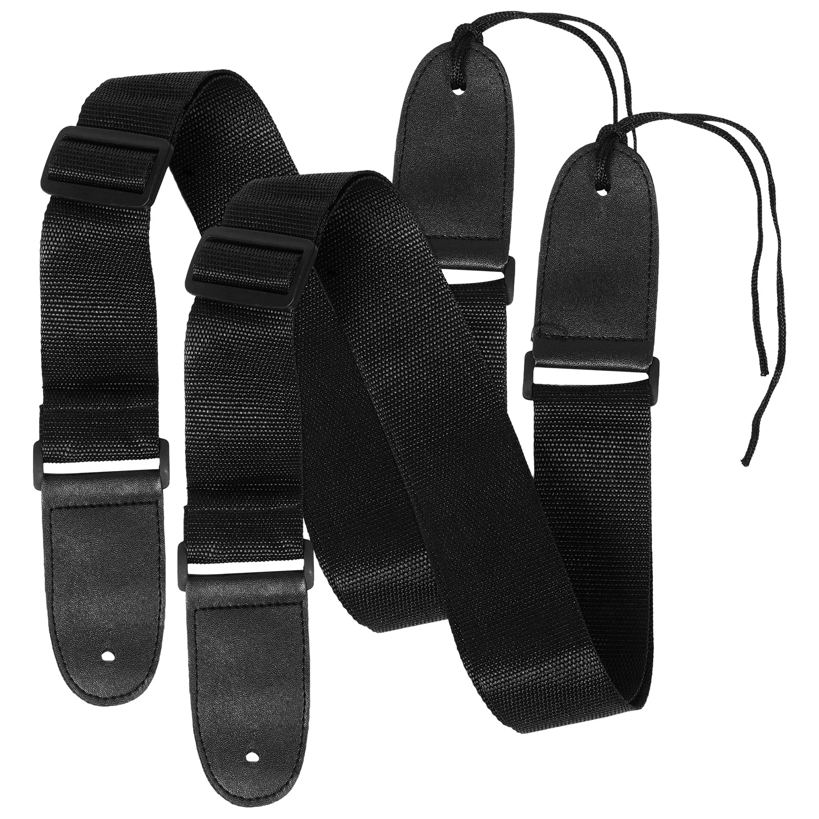 

2Pcs Thickened Guitar Strap Adjustable Lightweight Breathable Shoulder Belt for Acoustic Electric Bass Guitar Ukulele