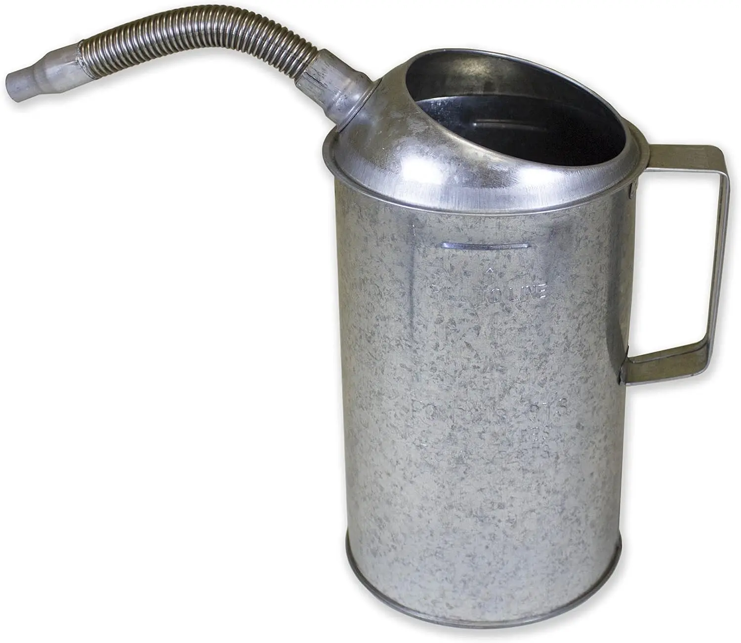 

4 Qt Galvanized Measuring Container with Flexible Spout, Multicolor for Precise Liquid Handling