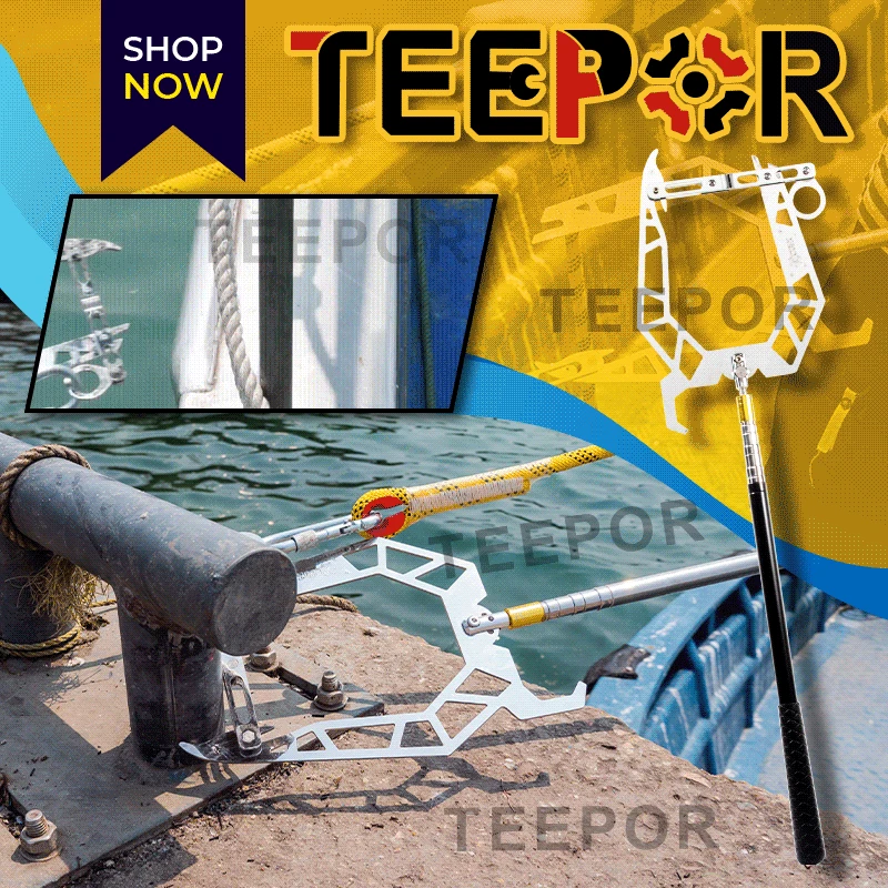 Imagem -02 - Multi-purpose Telescoping Dock Hook Threader de Longa Distância Corda de Amarração Cabo Guider Vareta de Pesca Ferramenta de Carretel de Pólo