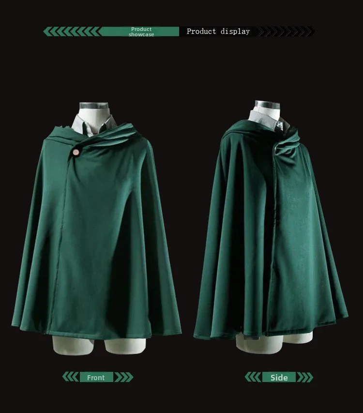 لعبة الهالوين الجديدة أنيمي Atta على تيتان كوس الجناح الجندي عباءة طويلة مجموعة كاملة من أزياء التحقيق النسائية التقليدية #2