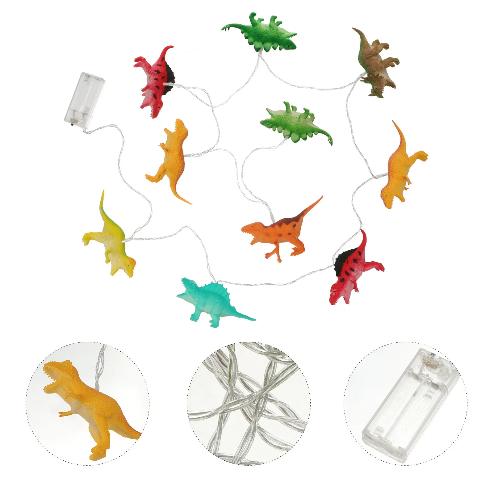 1 مجموعة ديناصور سلسلة أضواء Led تقليد الديناصورات ضوء لغرفة تعمل الإبداعية مصباح الطرف الديكور ليلة