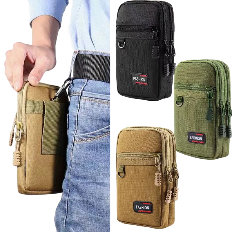 Outdoor Military Waist Pack, Men\'s Cell Phone Pouch, Hunting Tactical Camping Waist Packs