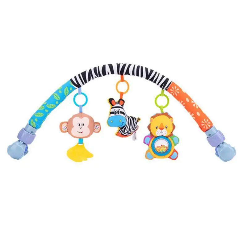 

Baby Stroller Arch Toy Activity Arch With Fascinating Toys Crib Accessory Cloth Animal Toy And Pram Activity Bar With Cute